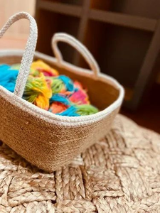 Cesta de almacenamiento de yute tejida a mano de la mejor calidad, caja organizadora, contenedores ecológicos plegables, fibra Natural duradera de 14x10x5 pulgadas - Product Image 4