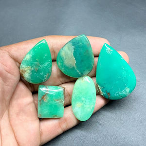 AAA Grade Vert Chrysoprase Cabochons Pierre Naturel Chrysoprase Gemme Bonne Qualité En Gros Lot - Product Image 1