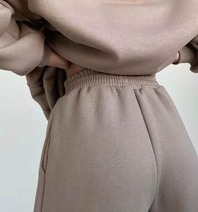 Ensemble deux pièces pour femmes, sweat-shirt à capuche et pantalon de survêtement, logo personnalisé décontracté, taille plus, impression personnalisée - Product Image 4