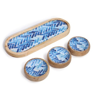 Bandeja de Madera Pulida Ecológica, Hecha a Mano, Duradera y Elegante para Uso en la Cocina por Crescent Crafts - Product Image 4