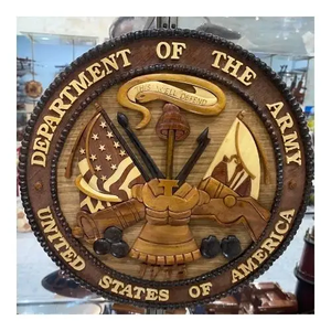 Usine du Vietnam offrant des logos sculptés en bois à bas prix avec forme ronde VIET FARGIMEX - Product Image 1