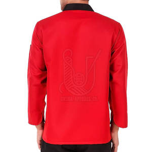 เสื้อเชฟแขนยาวผ้าฝ้ายคุณภาพสูง กระดุมสองแถว ตรวจจับการเสียดสีด้วยเข็ม บริการ OEM สำหรับผู้ชาย ใช้ในร้านอาหาร บาร์ ปรับแต่งได้ - Product Image 4