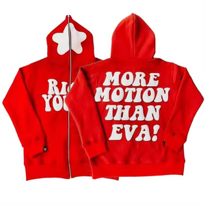 Alta calidad al por mayor 100% algodón Y2K personalizado Zip up Hoodie 3D Puff Print hombres Full Zip up Oversized Zipper Full Zip up Hoodie - Product Image 1