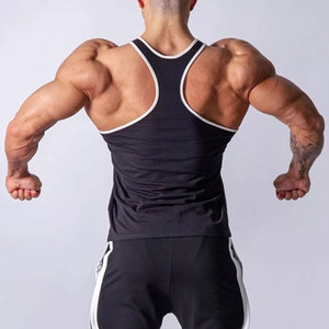 Meilleure vente débardeur pour homme coupe ajustée vêtements de fitness en coton de haute qualité bas quantité minimale de commande logo personnalisé pour la salle de sport - Product Image 4