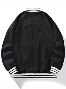 Veste de baseball réversible de luxe en laine pour hommes Veste universitaire de style letterman Veste respirante à décor brodé pour hommes - Product Image 4