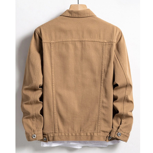 2025 gros mode printemps veste Denim grande poche couleur unie décontracté belle veste de travail pour hommes Denim veste pour homme - Product Image 2