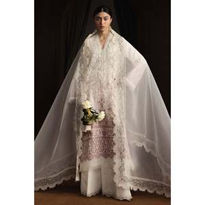 For <strong>ZARA</strong> SHAHJAHAN 3PC Chiffon Lawn Embroidered Top Dupatta and Trouser Set Khaddi Net Emb Dupatta BIC-4893 for Spring/Summer - Product Image 1