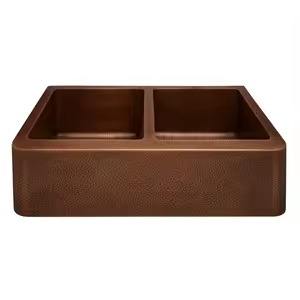 Évier rond élégant en cuivre avec finition lisse martelée à la main durable et parfait pour les espaces de luxe modernes - Product Image 4