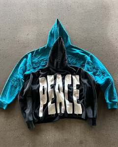 <b>Top</b> Selling Men's Hoodies 100% Cotton Digital <b>Distress</b> Embroidery Winter Made Pakistan Low MOQ Wholesale High Quality Quick Dry - Product Image 1