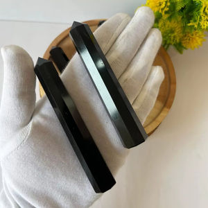 Vente en gros de tour de cristal en obsidienne noire de style ange poli Style Feng Shui Protection de la maison et décoration de guérison énergétique - Product Image 1