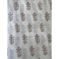 100% coton main bloc imprimé blanc et bleu tissu de courtepointe Style indien pour couverture rideaux couture écharpes et tissu décoratif