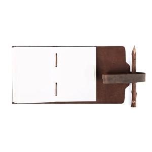 Cahier journal antique en cuir véritable marron rustique fait à la main bloc-notes quotidien à reliure spirale pour hommes et femmes - Product Image 2