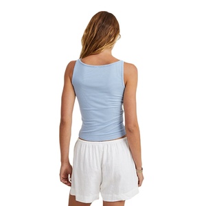 Dernière conception de vêtements décontractés personnalisés en gros vêtements d'été à la mode léger Slim Fit 180 Gsm Crop Design femmes débardeurs - Product Image 3