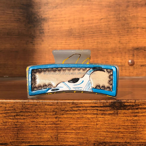 Nouvelle arrivée vente chaude Western élégant à la main usiné en cuir gravé pinces à cheveux en cuir griffe accessoires de cheveux pour les femmes - Product Image 2