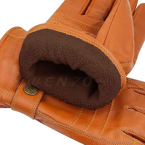 Guantes de Cuero con Pantalla Táctil para Hombre, Diseño Moderno, Cálidos, Suaves, Transpirables y Ecológicos para Viajes de Invierno, Trabajo y Uso Diario - Product Image 3