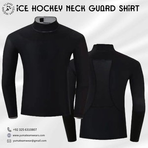 Camiseta Interior de Hockey sobre Hielo al por Mayor, Malla de Poliéster Transpirable, Protector de Cuello Resistente a Cortes, Manga Larga, Capa Base de Compresión, Seguridad - Product Image 2