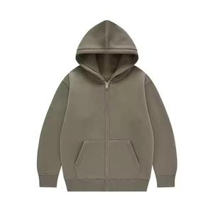 ผู้ผลิตเสื้อฮู้ดดี้แบบ OEM ผ้าเปล่าสั่งทำได้ 100% ผ้าฝ้ายคุณภาพสูง หนานุ่ม สไตล์วินเทจ ซักแล้ว ใส่ได้ในฤดูหนาว แบบลำลอง สีพื้น ย้อมสีเรียบ - Product Image 2