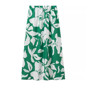 เซ็ตกระโปรงผู้หญิงชุดถักเสื้อสเวตเตอร์เปล่าและกระโปรงถักด้านล่างออกแบบได้ตามต้องการ - Product Image 5