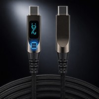 Kabel Data 1.2M/2M Tampilan Nomor PD3.1 240W USB C 5A Pengisian Cepat Tembaga Murni Nilon Terjalin iPhone 16 15 Pro Kamera