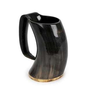 Artisanat en corne de buffle véritable polie, écologique, imperméable, personnalisable, mugs à champagne et à bière, support OEM, décoration intérieure - Product Image 1
