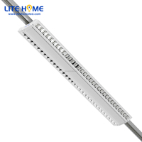 Lumière linéaire sur rail réglable double face à LED 40W 50W 60W avec interrupteur DIP, UGR<13, 150 Lm/W, garantie 5 ans pour supermarché
