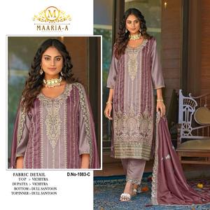 Costume Salwar Kameez de styles pakistanais avec Vichitra lourd avec broderie Codding Sequence Work - Product Image 4