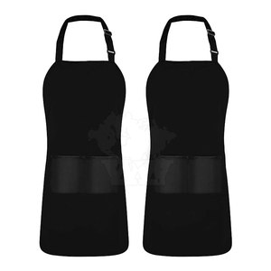 Black Adjustable Canvas Bib <b>Apron</b> 2 Pockets Waterproof Resistant Snap Closure Short Sleeve Cooking <b>Kitchen</b> <b>Aprons</b> for Women Men - Product Image 1