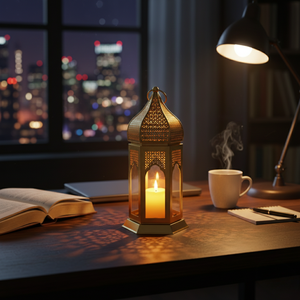 Lanterne en métal décorative, bougeoir vintage, décoration intérieure et extérieure, lumière suspendue, cadeau pour le salon, le jardin, ensemble professionnel - Product Image 4