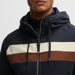 Sweat à capuche pour homme avec logo personnalisé, design à blocs de couleur, tissu respirant avec cordon de serrage, service OEM, prix avantageux - Product Image 2