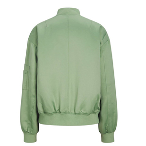 Chaquetas de satén de secado rápido y teñidas lisas para mujer, chaqueta de satén gruesa de invierno con bordado personalizado para mujer, a la venta - Product Image 5