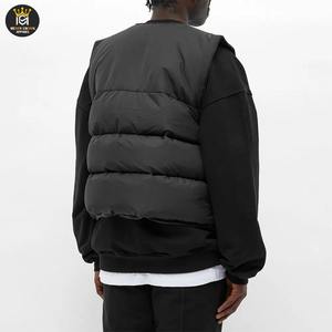 Conception personnalisée Veste bouffante sans manches légère d'extérieur Veste d'hiver coupe-vent en duvet pour hommes Veste d'hiver à bulles - Product Image 3