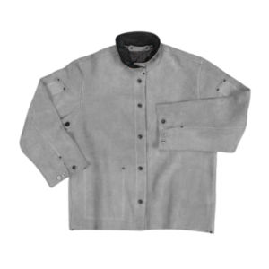 เสื้อเชื่อมแจ็กเก็ตผ้าฝ้ายทนไฟเสื้อโค้ทสำหรับงานเชื่อมหนังวัวแขนหนัง - Product Image 6