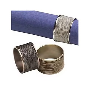 Juego de 4 Anillos para Servilletas de Madera de Mango, Forma Rectangular, Color Marrón, Multiusos, Decoración para Bodas - Product Image 2