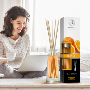 Diffuseur à bâtonnets Aromatika Orange 100ml avec huile essentielle naturelle, parfum d'ambiance longue durée aux agrumes doux - Product Image 5