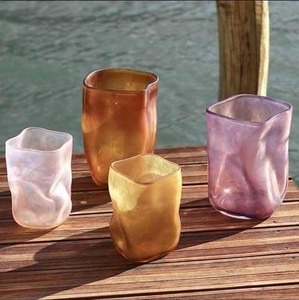 Wholesale <b>Wine</b> Epoxy Resin Tumblers Colored Mexican Confetti Blue Color Epoxy Resin Decorative Glass <b>Wine</b> Beer Tumbler Tableware - Product Image 3