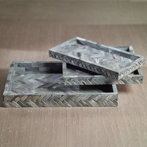 ถาดเสิร์ฟอาหารหนังทรงสี่เหลี่ยมขนาดใหญ่ถาดเสิร์ฟอาหารดีไซน์โบราณสำหรับใช้ในรีสอร์ท - Product Image 5