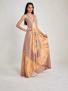 Recién llegado, vestido veraniego bohemio para mujer, Vestido de playa Maxi suelto de rayón 100% con cintura Natural hasta el suelo - Product Image 4