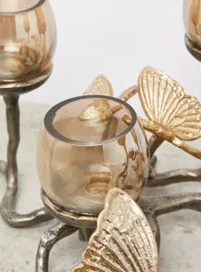 ตกแต่ง 5-Votive เชิงเทียนยุโรปสไตล์โบราณตารางหัตถกรรมตกแต่งบ้านเชิงเทียน - Product Image 3