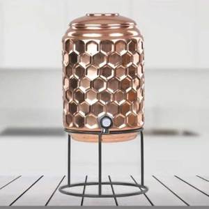 Dispensador de agua de cobre más vendido Uso de gimnasio hecho a mano Artesanía India Calidad superior - Product Image 4