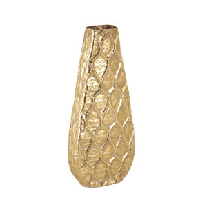 Florero de metal hecho a mano de lujo con acabado dorado perfecto para el hogar, Hotel y restaurante, accesorios de decoración - Product Image 1