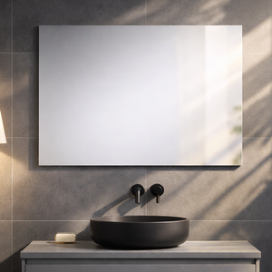 Miroir de salle de bain réversible 90x70 cm encadré avec support - Product Image 4