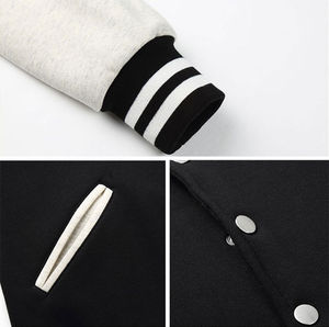 Chaquetas Universitarias de Invierno de Satén para Hombre, Talla Grande, de Alta Calidad, con Cuello Alto, Chaqueta Universitaria con Logotipo Personalizado - Product Image 5