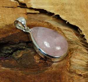 Rose <b>Quartz</b> Sterling Silver Pendant Pear Gemstone Handmade Jewelry Elegant Gift For Women - Product Image 6