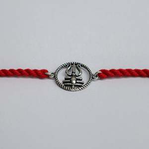 925 <b>Silver</b> Rakhi Shivaay Trinetra Rakhi Elegant Crystal <b>Bracelets</b> & <b>Bangles</b> - Product Image 4
