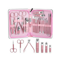 Nouveauté : Ensemble de coupe-ongles luxueux en acier inoxydable, kits de manucure et pédicure, ciseaux, outils de beauté, modèle CARONIA