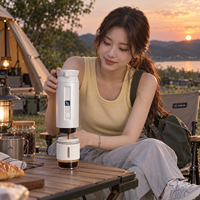Mini machine à café avec affichage du temps d'extraction en temps réel, batterie rechargeable pour usage domestique, vente en gros directe d'usine OEM
