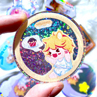 Breloques en acrylique personnalisées Vograce, imprimées avec des motifs d'anime, holographiques, opaques, porte-clés en acrylique