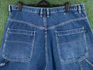 Vintage 90S Mecca Logo Carpenter Denim Jean Shorts Jorts Hombres Talla 41 - Product Image 2