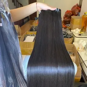 Haute qualité et bon prix Double os trame droite cheveux vietnamiens perruques de cheveux bruts 100% société de cheveux en gros