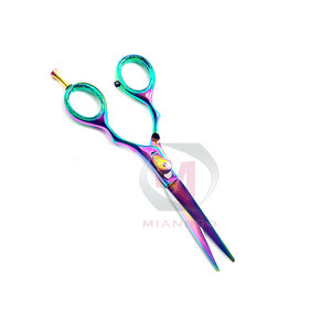 6 Inch <b>Left</b> <b>Handed</b> Straight Hair Cutting <b>Scissors</b> Best Handle Ergonomic Manufacturers Of Barber <b>Scissors</b> - Product Image 1